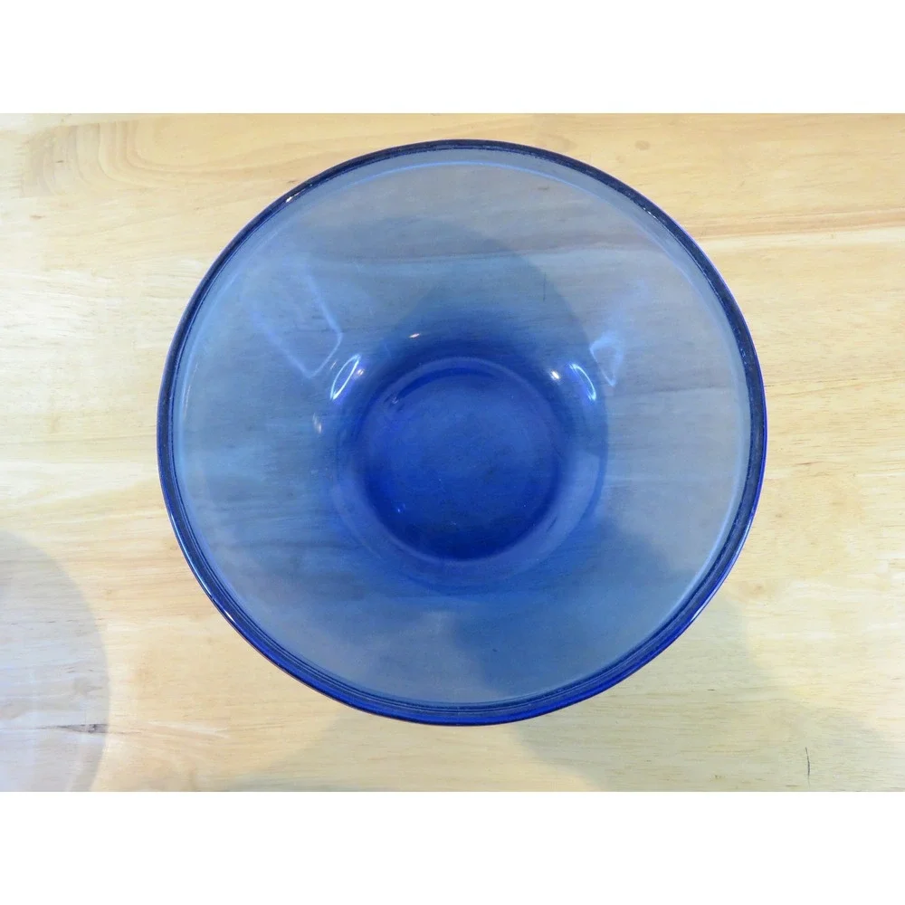 Vintage Set of 3 Anchor Hocking Ovenware Glassware Mixing Bowl Cobalt Blue